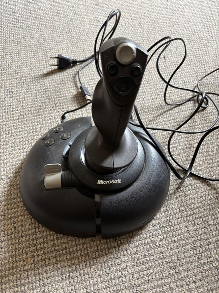 Microsoft SideWinder Force Feedback 2 Joystick, Ophalen of Verzenden, Zo goed als nieuw
