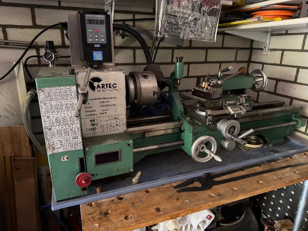 Draaibank Cartec IKD 555, Ophalen, Zo goed als nieuw, Metaaldraaibank, 500 tot 1000 mm