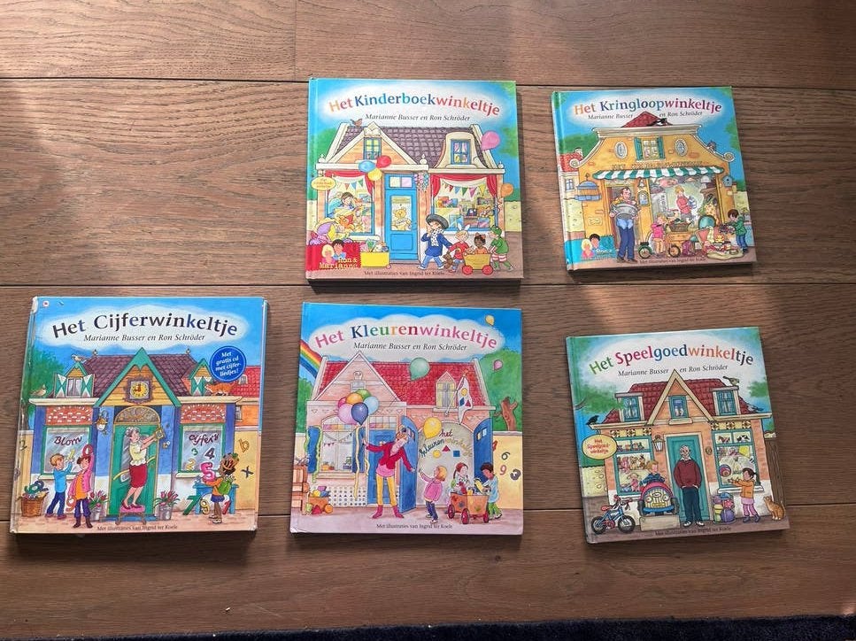 5x Het Winkelboekje serie - Marianne Busser & Ron Schröder, Boeken, Kinderboeken | Kleuters, Ophalen, Fictie algemeen, Jongen of Meisje