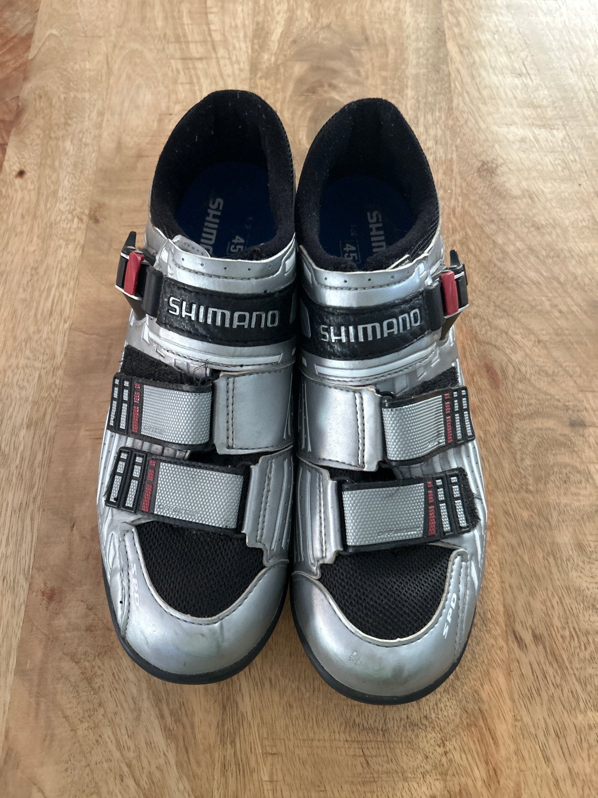 Shimano Fietsschoenen Maat 45 - Zilver/Zwart, Fietsen en Brommers, Ophalen, Gebruikt, Heren, Schoenen