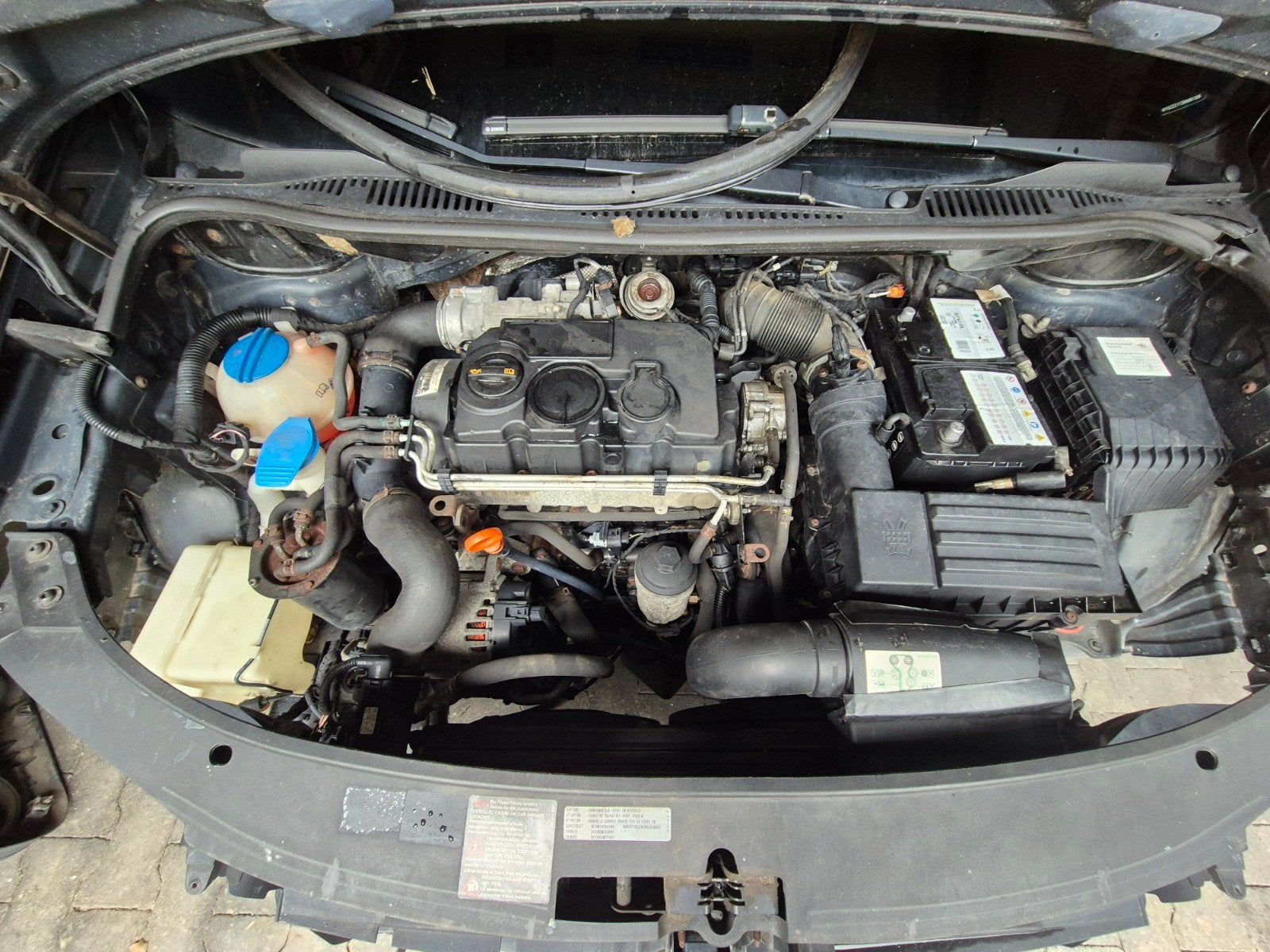 TDI 2.0 motor + bak vw touran 2007, Auto-onderdelen, Ophalen, Gebruikt, Volkswagen