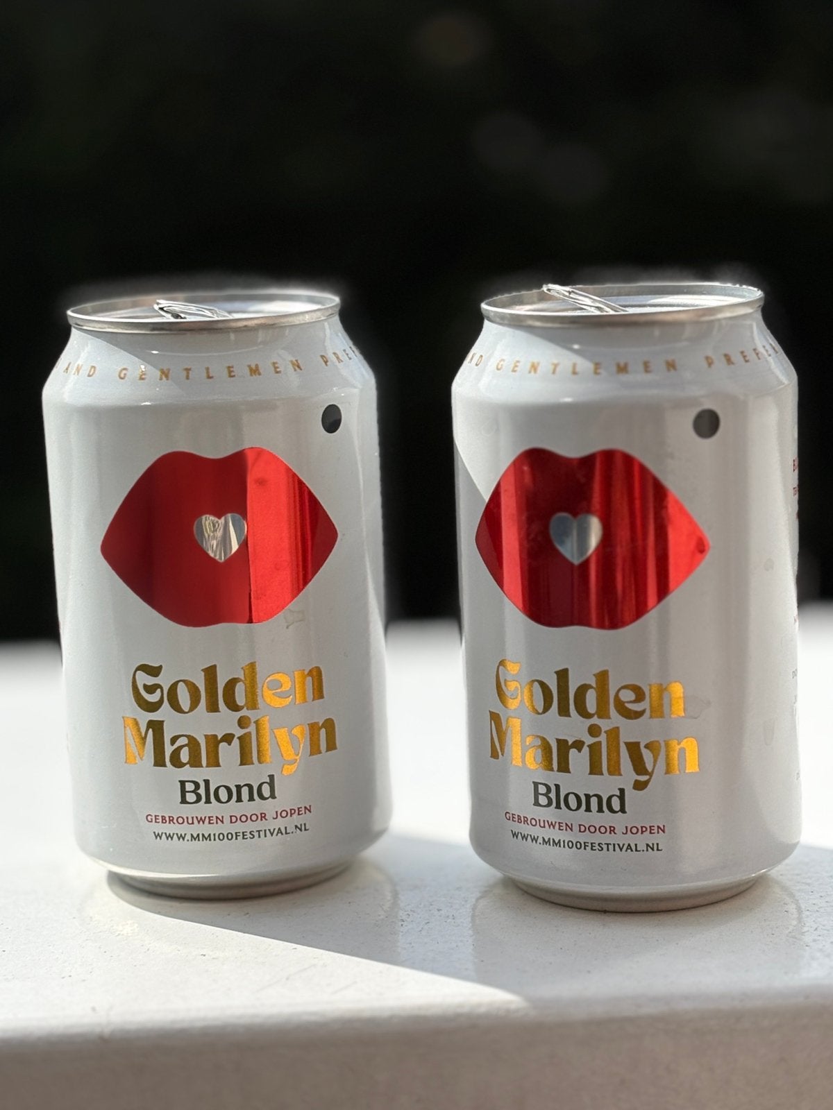 Marilyn Monroe bierblikjes (2x), Verzamelen, Ophalen of Verzenden, Zo goed als nieuw, Flesje(s), Overige merken