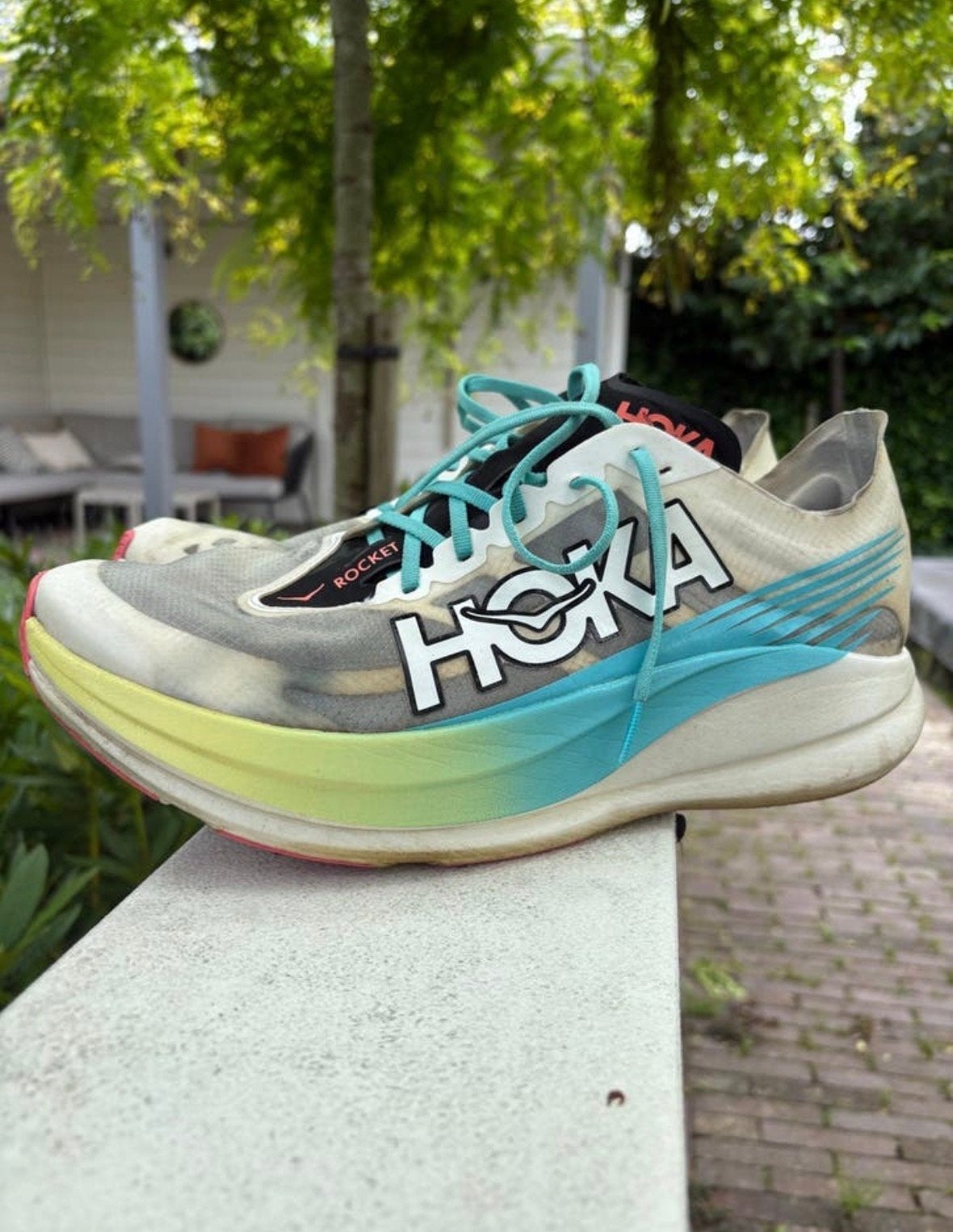 Hoka Rocket X2 carbon, maat EU 49 1/3 (US 15), Overige merken, Hardloopschoenen, Ophalen of Verzenden, Zo goed als nieuw