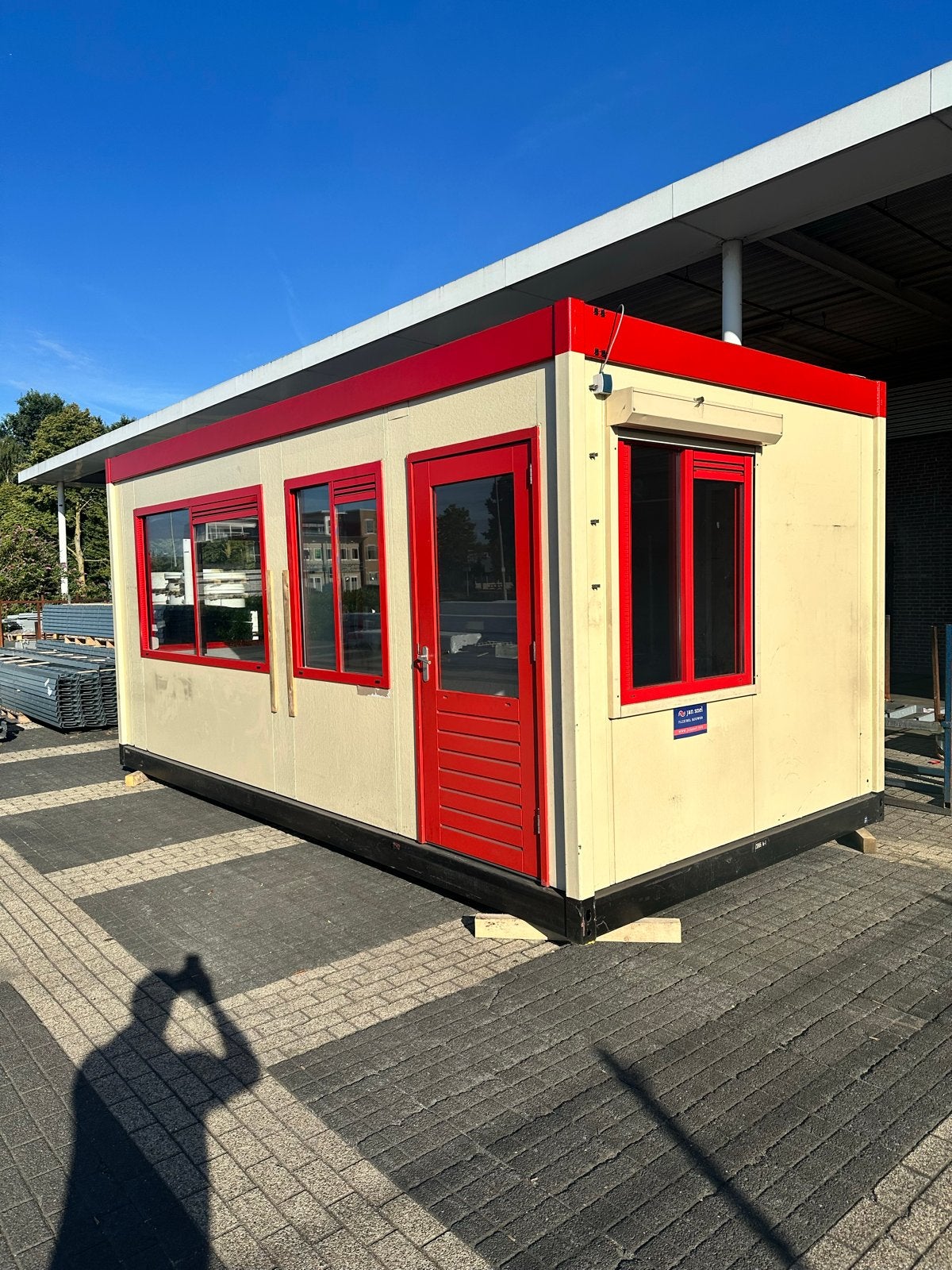 Modulaire kantoorunit / bouwkeet met airco, Ophalen, Gebruikt