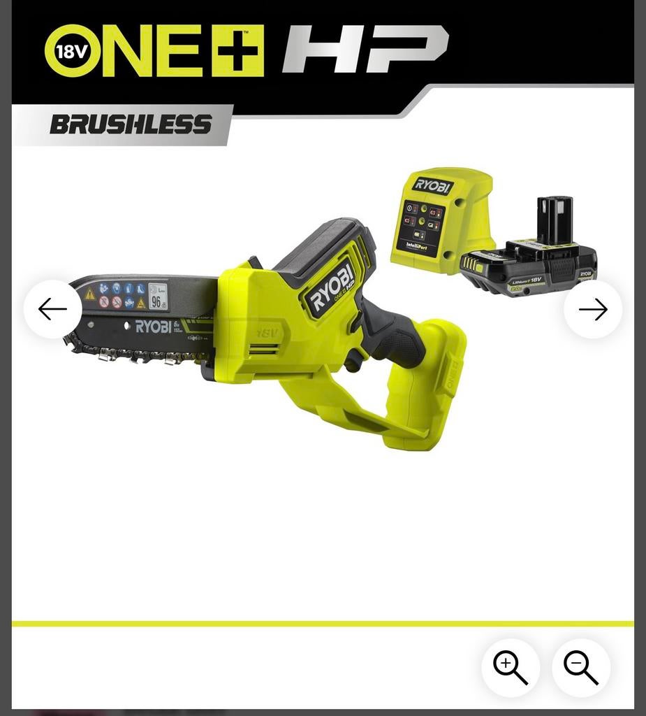 Ryobi ONE+ 18V Snoeizaag / Mini Kettingzaag Nieuw in Doos, Ophalen of Verzenden, Zo goed als nieuw