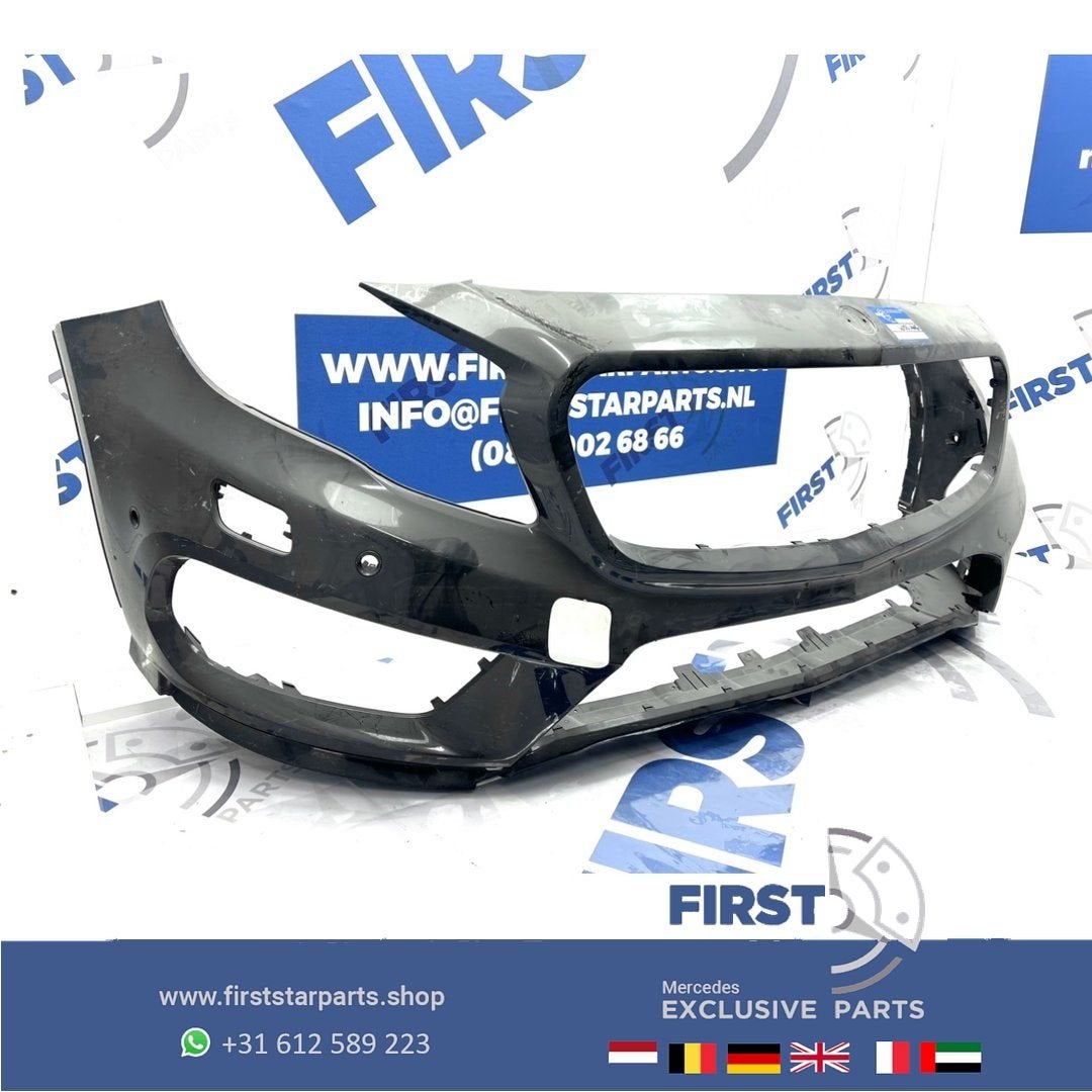 W156 X156 GLA AMG VOORBUMPER GRIJS + KOPLAMP SPROEIERS 2013-, Gebruikt, -, Voor, Ophalen of Verzenden