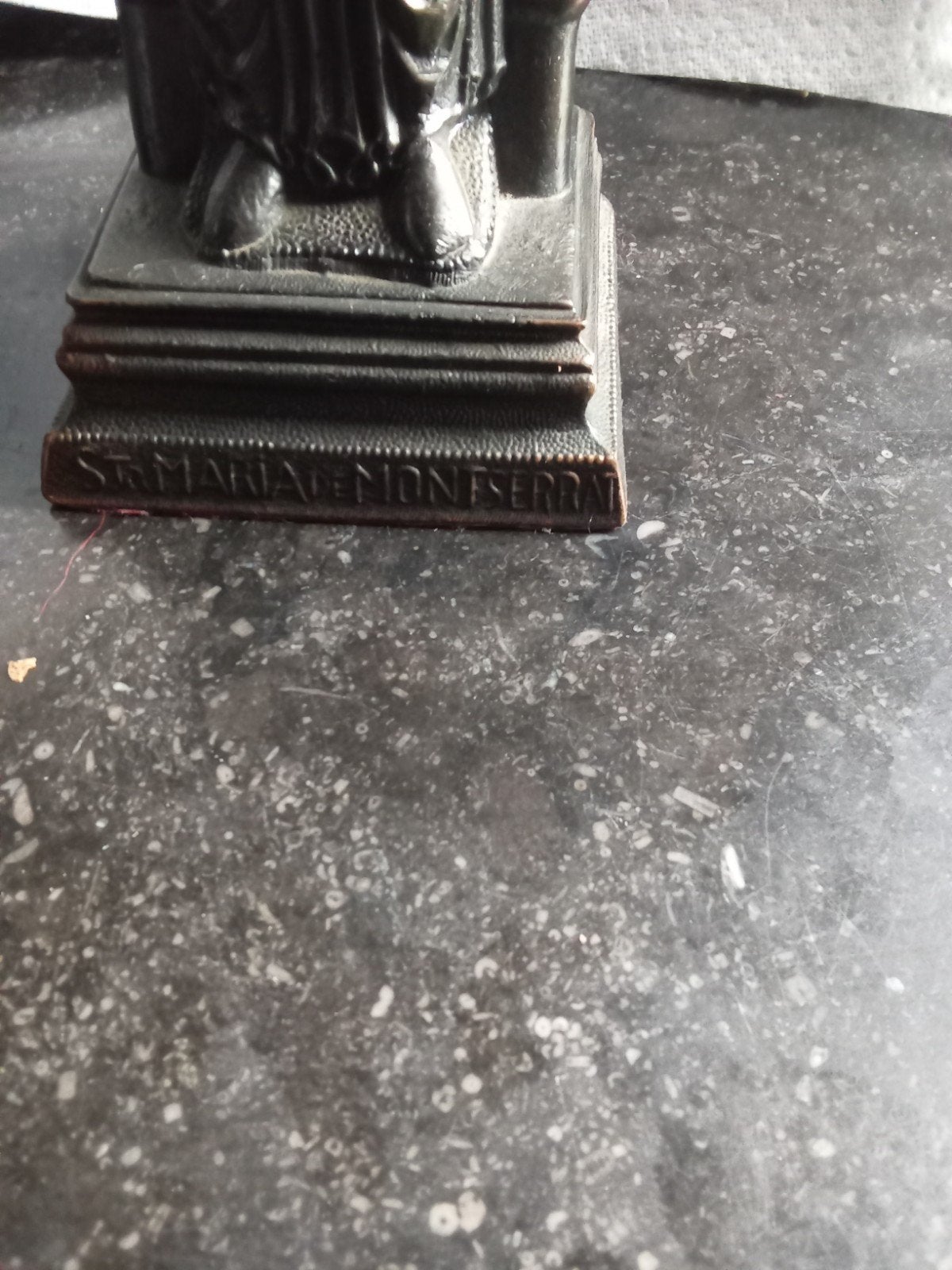 Antiek bronzen beeldje: Madonna met Kind (religieus), Minder dan 20 cm, Ophalen of Verzenden, Beeld, Bruin