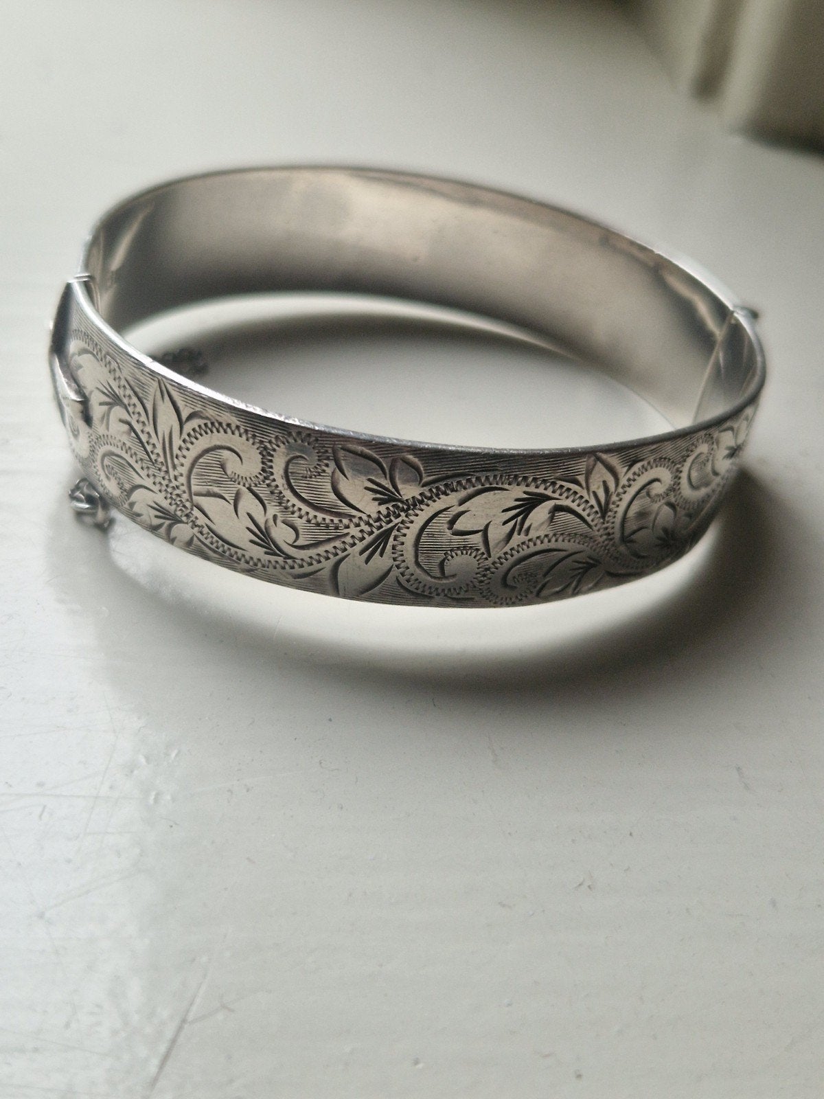 Antieke Zilveren Armband Birmingham, Mooi Gegraveerd, 50g, Antiek en Kunst, Antiek | Goud en Zilver, Ophalen of Verzenden