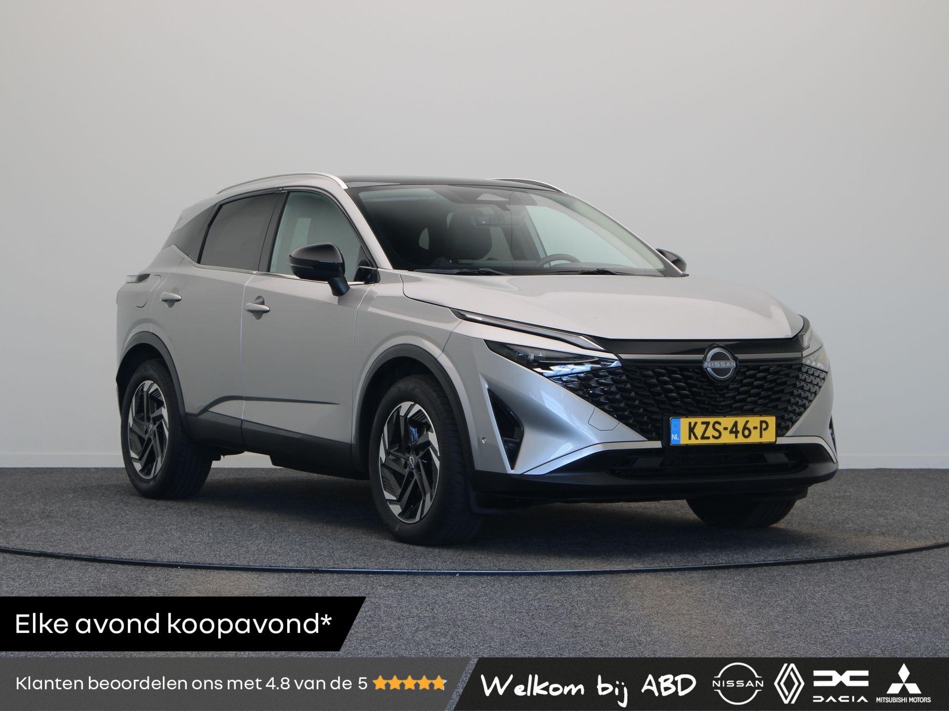 Nissan Qashqai 1.5 e-Power N-Connecta | 360 graden camera |, Auto's, Stof, Verwarmde buitenspiegels, 2 kWh, Hybride Elektrisch/Benzine