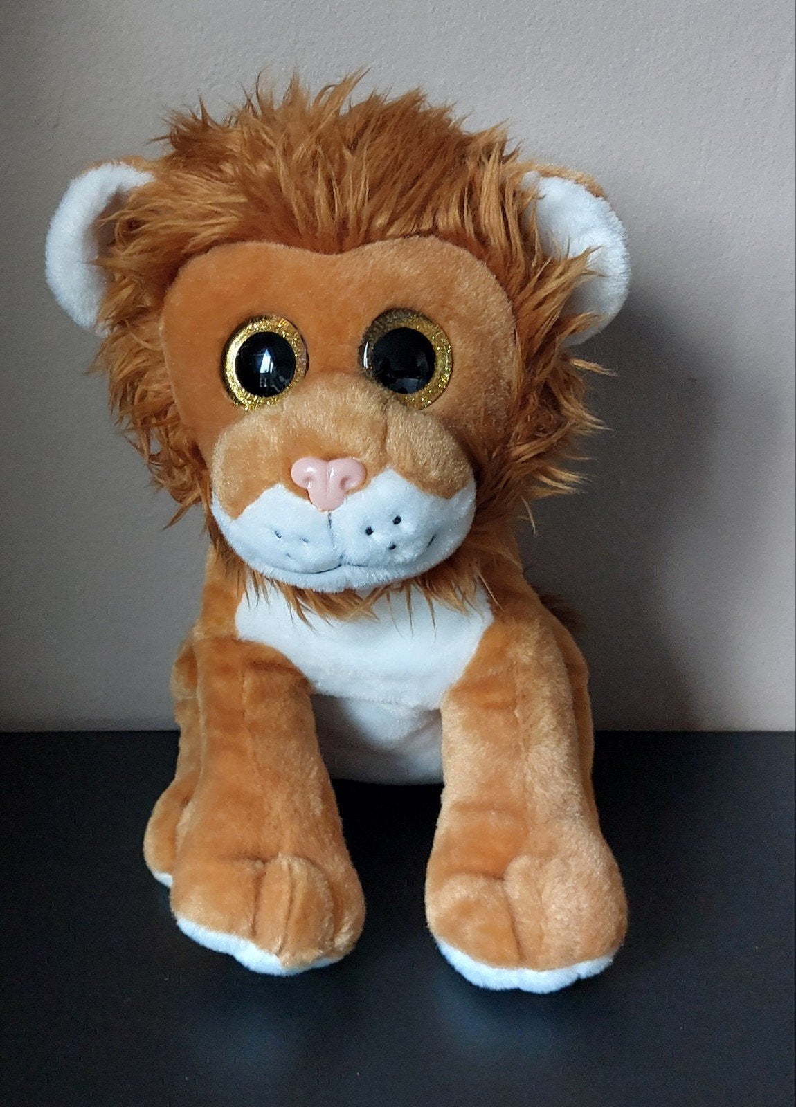 Schattige Leeuw Knuffel met Grote Glanzende Ogen, Ophalen, Overige merken, Overige karakters, Zo goed als nieuw