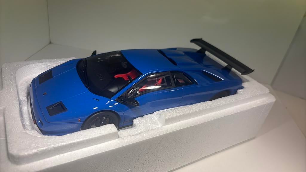 Lamborghini diablo svr bleu Kyosho 1.18, Hobby en Vrije tijd, Modelauto's | 1:18, Kyosho, Ophalen of Verzenden, A, A
