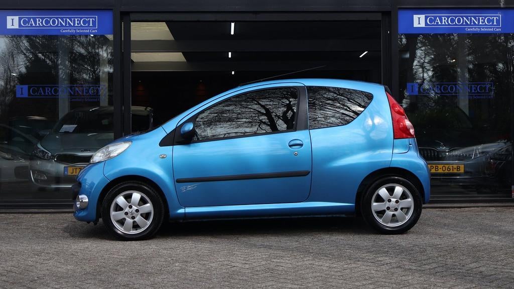 Peugeot 107 1.0-12V XS|PDC|Airco|LM-velgen|NAP|Elekt.pakket, Voorwielaandrijving, Stof, Gebruikt, Zwart