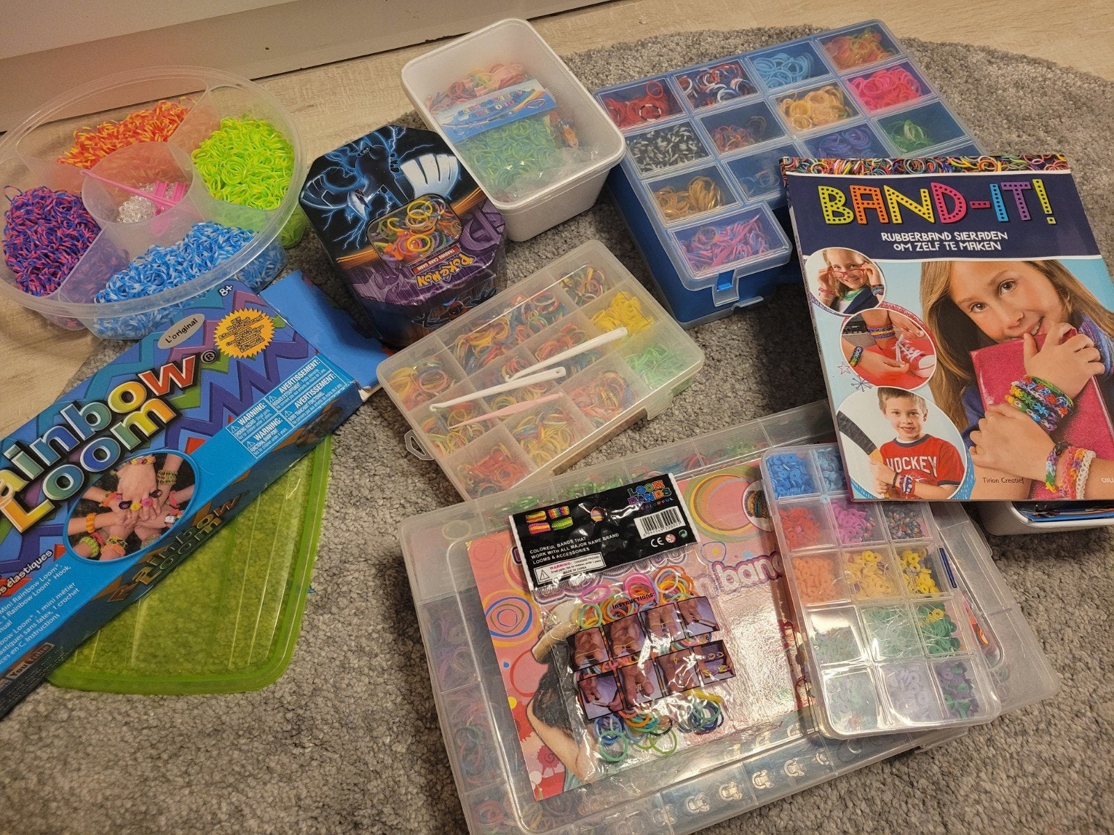 Grote set Rainbow Loom en Band-It elastiekjes, Gebruikt, Overige thema's, Meerkleurig, Ophalen of Verzenden