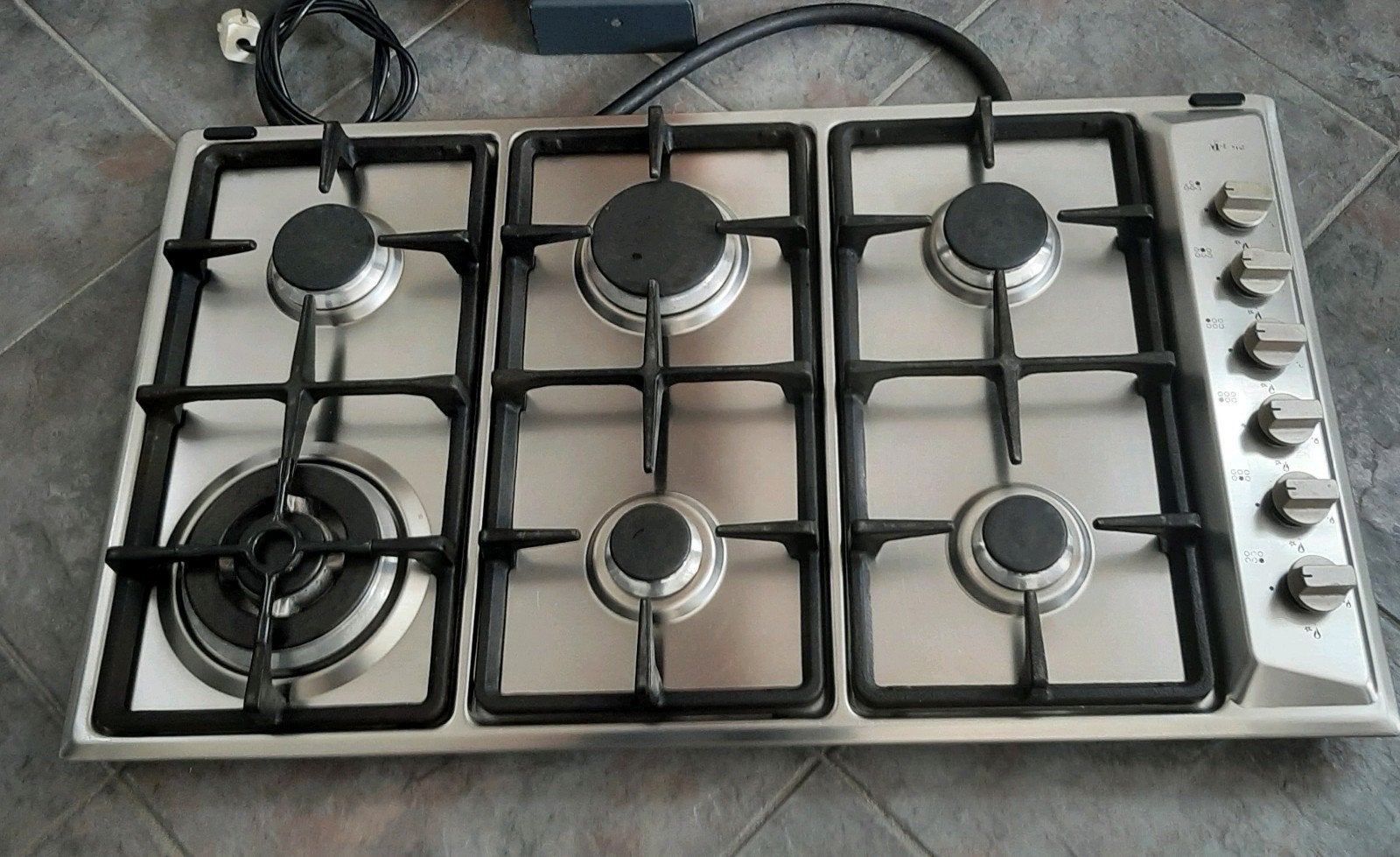 gaskookplaat  6 pits   M system, Ophalen, Zo goed als nieuw, Inbouw, Gas