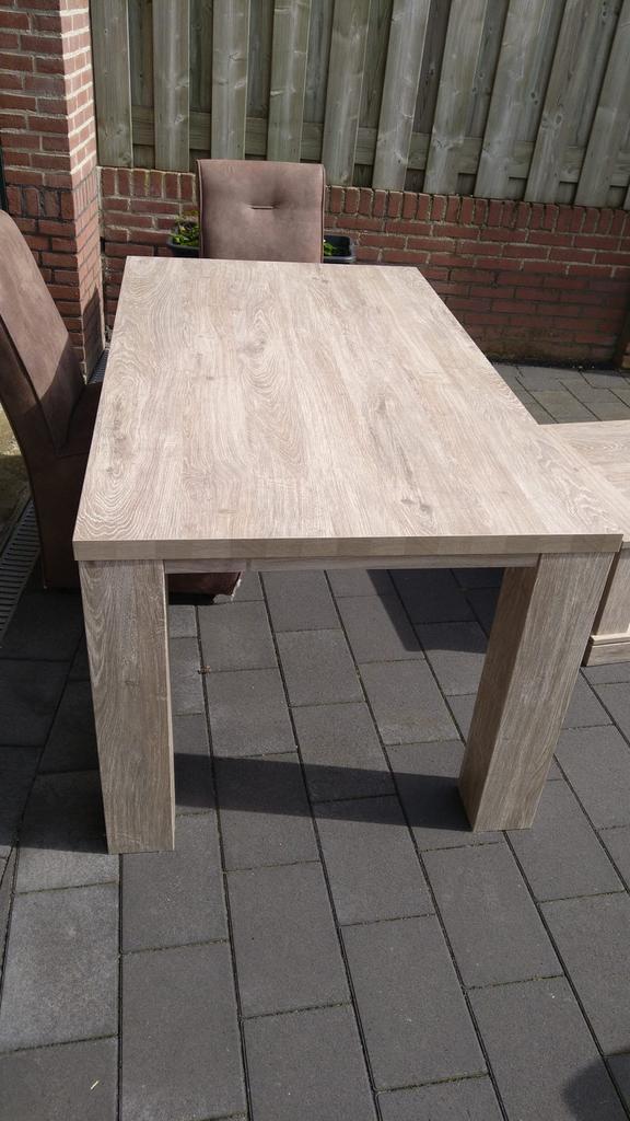 Eettafel met stoelen, Ophalen, Gebruikt, 50 tot 100 cm, 150 tot 200 cm