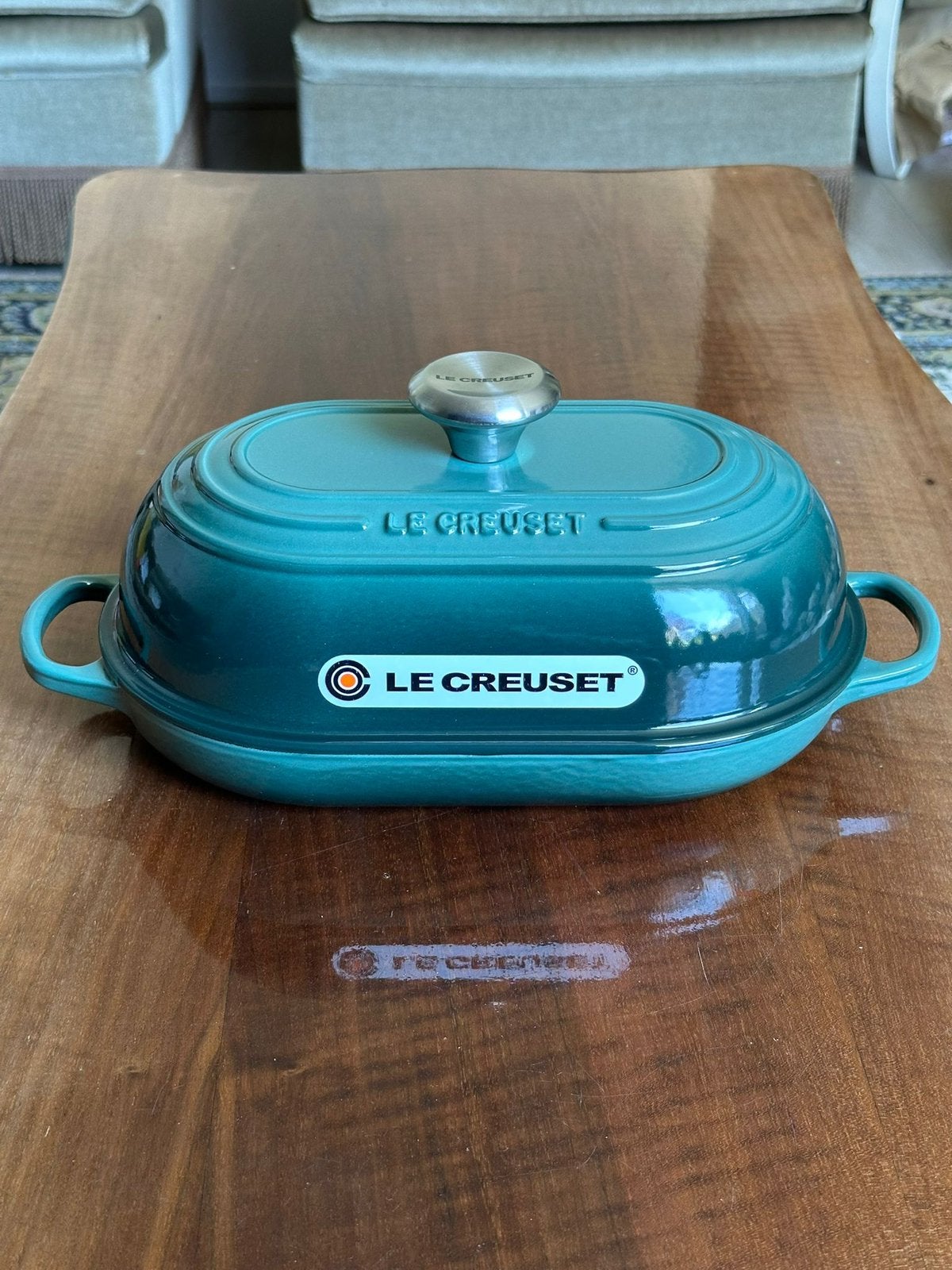 Le Creuset gietijzeren broodpan 29 cm – Artichaut (ovaal), Ophalen, Nieuw, Gietijzer, Koekenpan of Braadpan