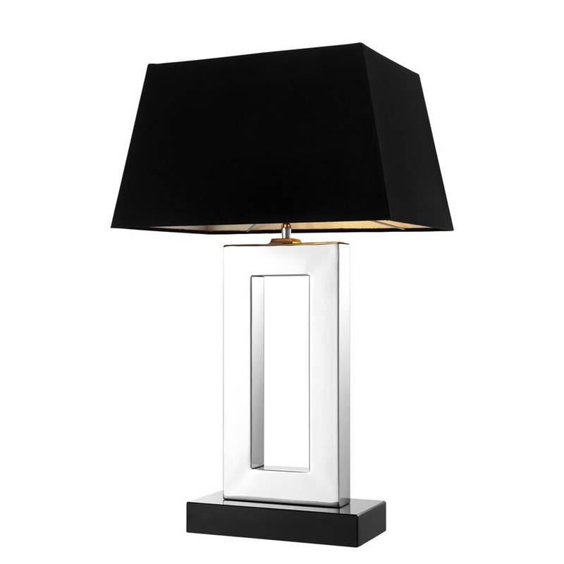 Design Eichholtz Arlington Tafellamp RVS Granieten Voet, 50 tot 75 cm, Overige materialen, Ophalen of Verzenden, Zo goed als nieuw
