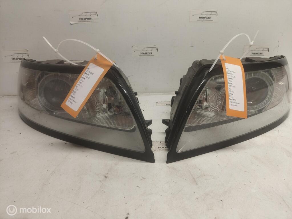 Koplampenset Volvo V50, S40 ('08-'12), Gebruikt, Ophalen of Verzenden, Volvo, Volvo