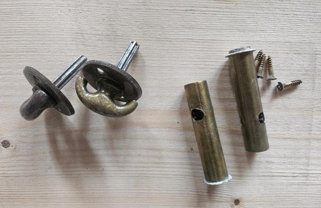 Vintage messing deursloten, Ophalen of Verzenden, Gebruikt, Koper of Messing, Slot