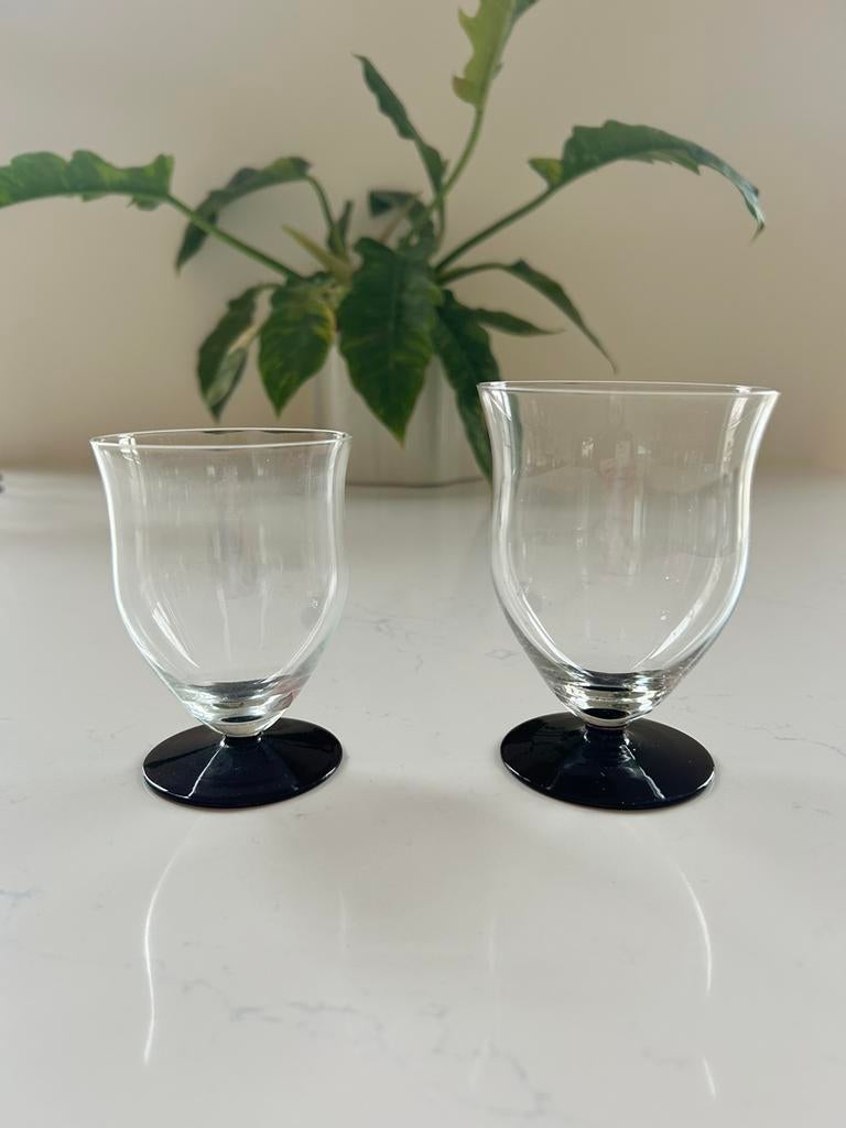 2 antieke bekerglazen. Kristalunie Maastricht Ponti, Antiek en Kunst, Antiek | Glas en Kristal, Ophalen of Verzenden