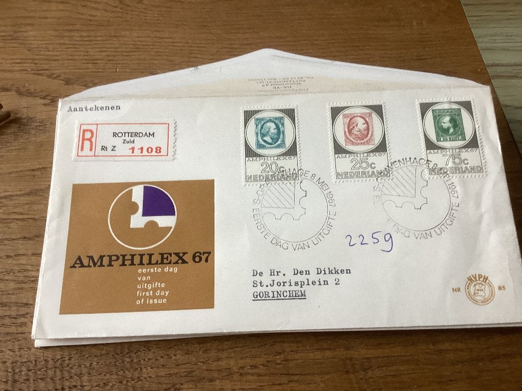 No2385 E85 Aangetekend Rotterdam Nederland jaargangen fdc, Postzegels en Munten, Postzegels | Eerstedagenveloppen, Ophalen, Beschreven