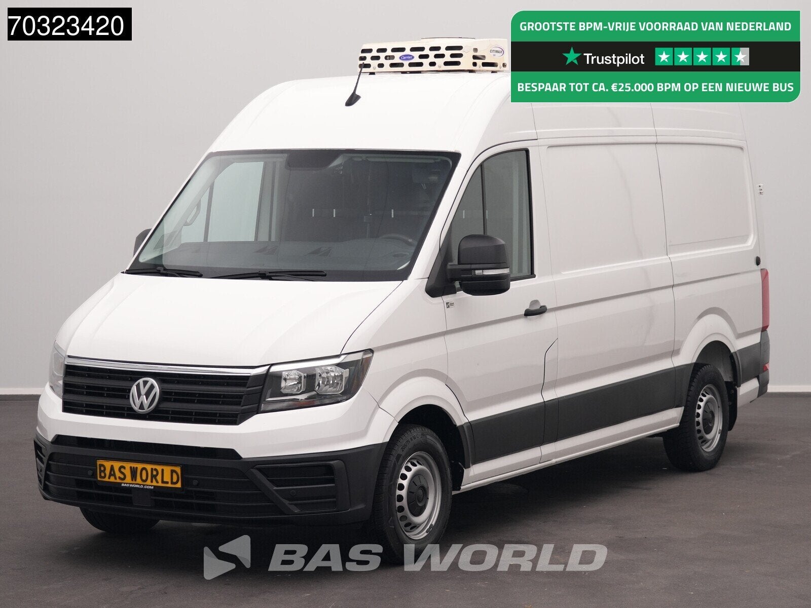 Volkswagen Crafter 140pk Koelwagen L3H3 Carrier Citimax 280, Auto's, Bestelauto's, Stof, Gebruikt, Euro 6, 4 cilinders