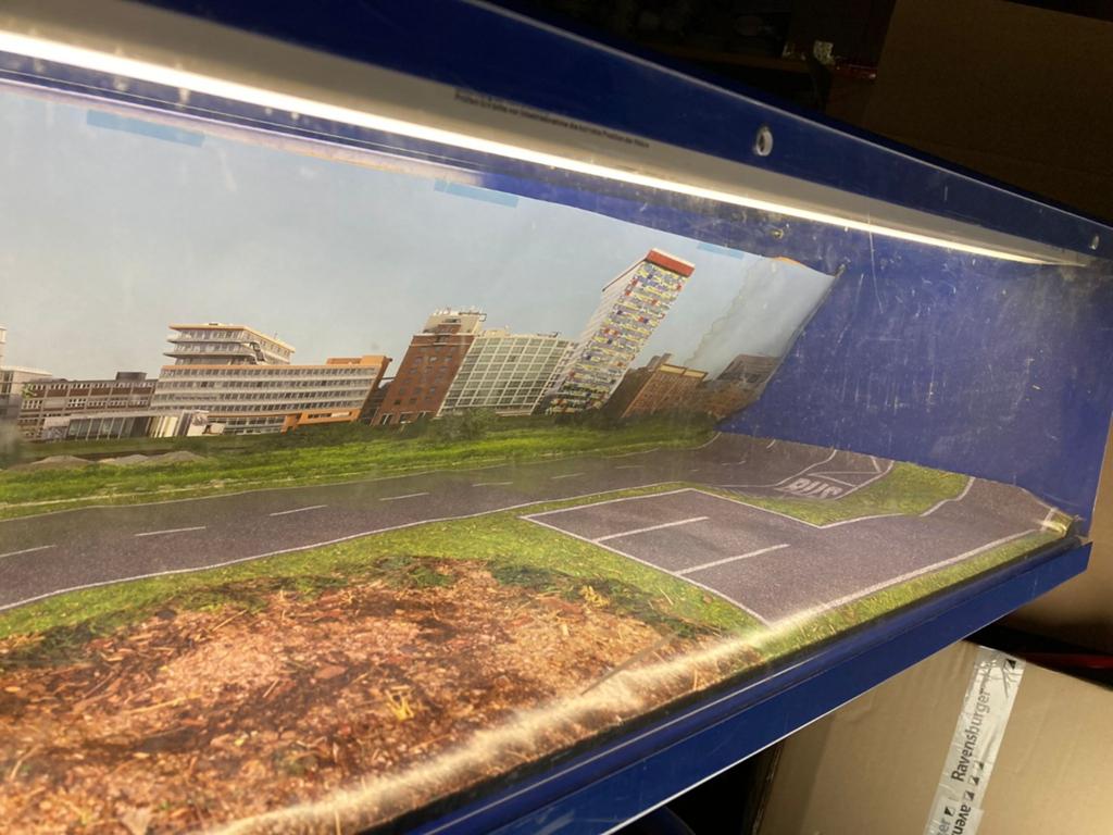 Speciale Siku miniatuur lichtbak display diorama, Ophalen, Zo goed als nieuw, Diorama