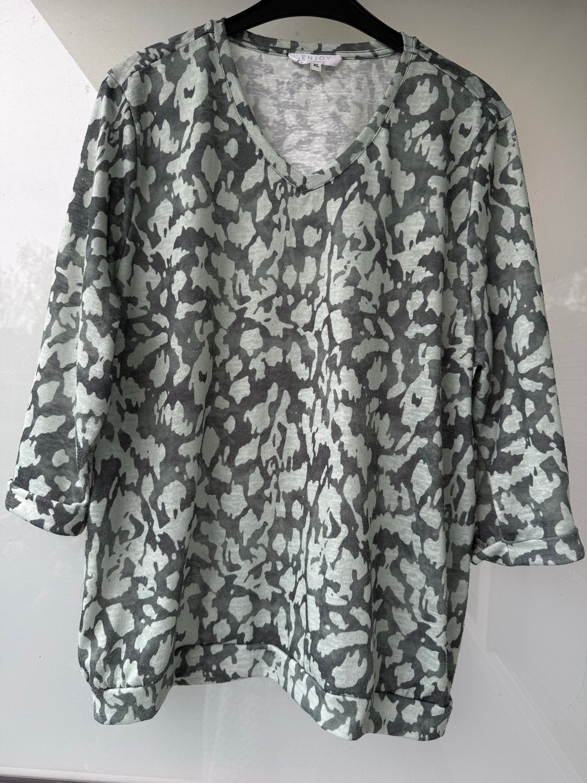 Enjoy Dames Shirt met 3/4 Mouwen - Maat XL, Maat 46/48 (XL) of groter, Ophalen of Verzenden, Zo goed als nieuw, Korte mouw