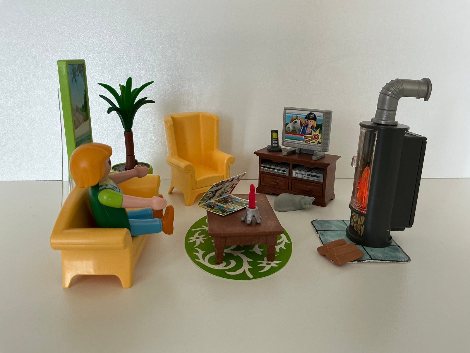 Playmobil 5308 woonkamer, Gebruikt, Complete set, Overige typen, Ophalen of Verzenden