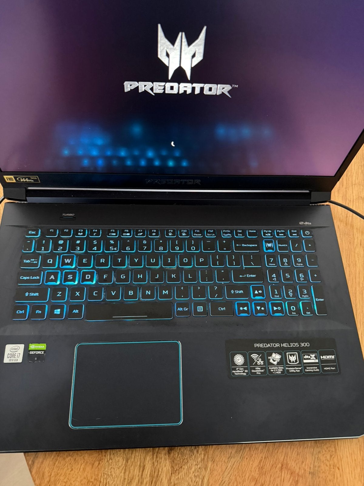 Acer Predator Helios 300 | Gaming Laptop, Computers en Software, Windows Laptops, Gebruikt, Met videokaart, Qwerty, Intel® Core™ i7 