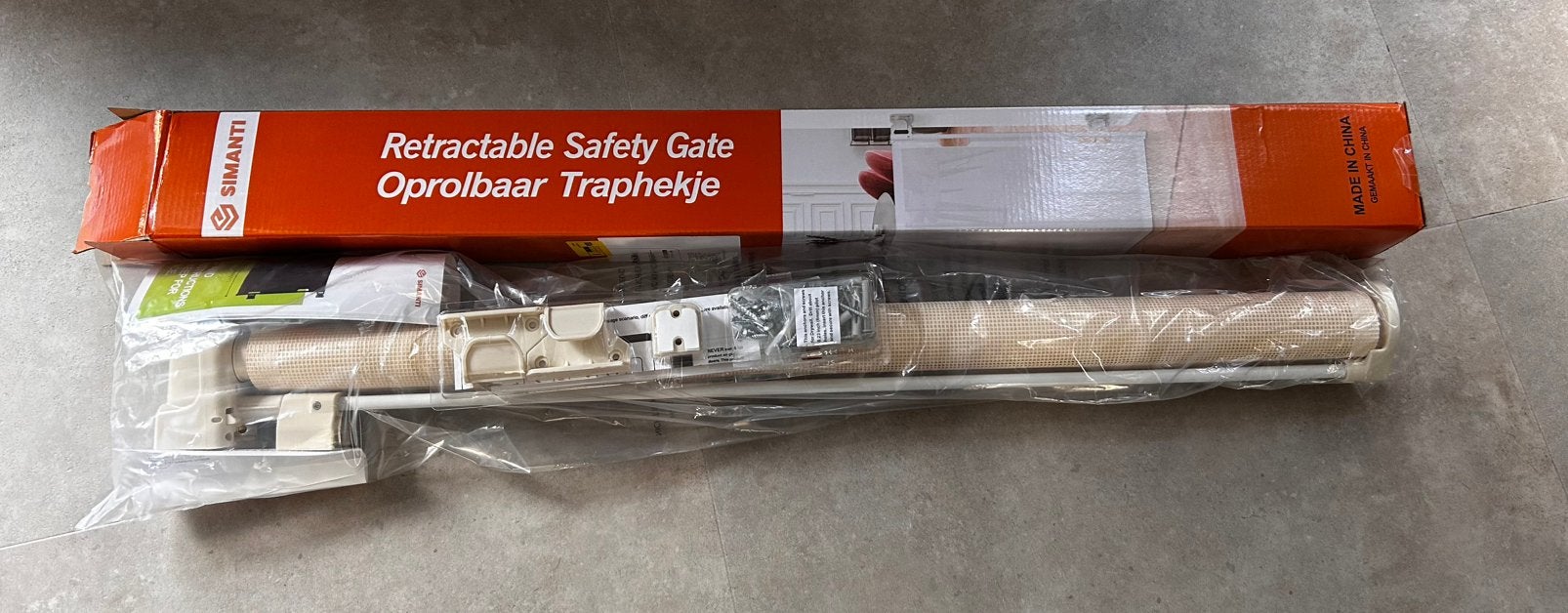 Oprolbaar traphekje , beige, Overige materialen, Nieuw, Ophalen of Verzenden, 100 tot 115 cm