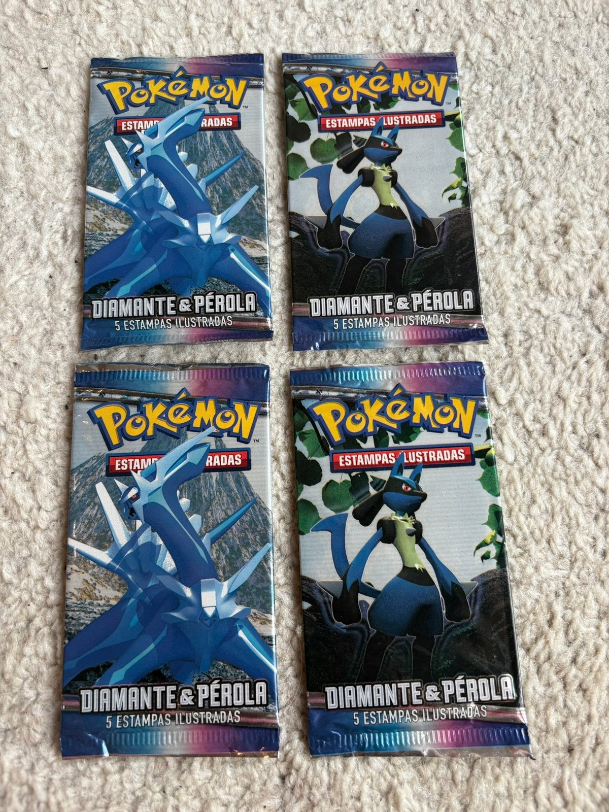 4x Pokémon Diamante & Pérola Booster Packs (Spaans), Ophalen of Verzenden, Zo goed als nieuw, Booster