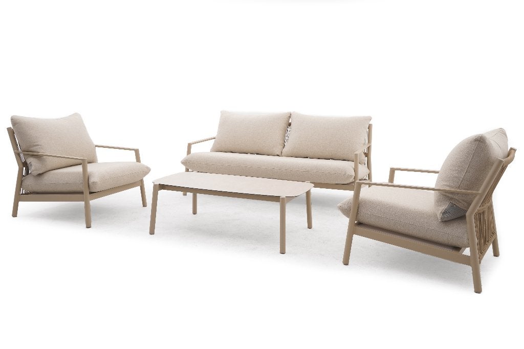Monti Bali Lounge stoel beige champagne, Ophalen of Verzenden, Zo goed als nieuw