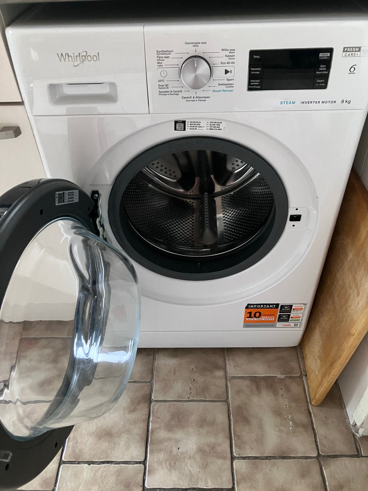 Whirlpool Wasmachine 8kg - Zo goed als nieuw, Witgoed en Apparatuur, Wasmachines, 1200 tot 1600 toeren, 8 tot 10 kg, Ophalen of Verzenden