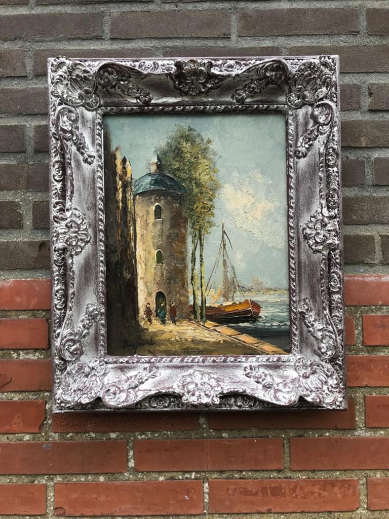 Prachtige schilderij olie verf, Antiek en Kunst, Ophalen of Verzenden