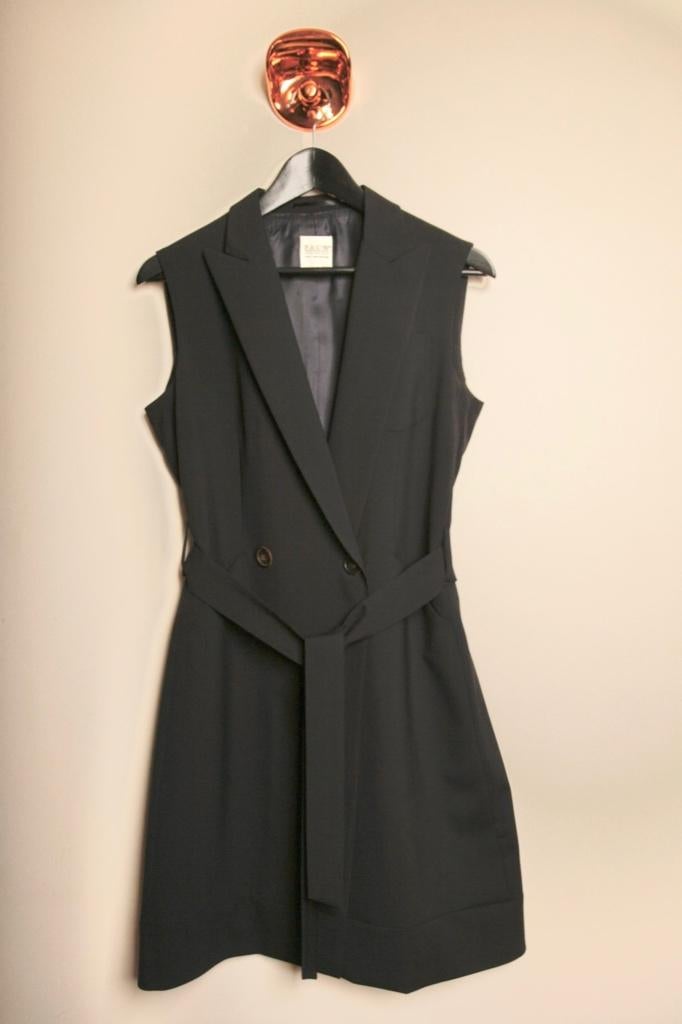 PAUW Prachtig donkerblauw lang gilet Mt 38 Winkelpr € 600,-, Maat 38/40 (M), Blauw, Pauw, Ophalen of Verzenden