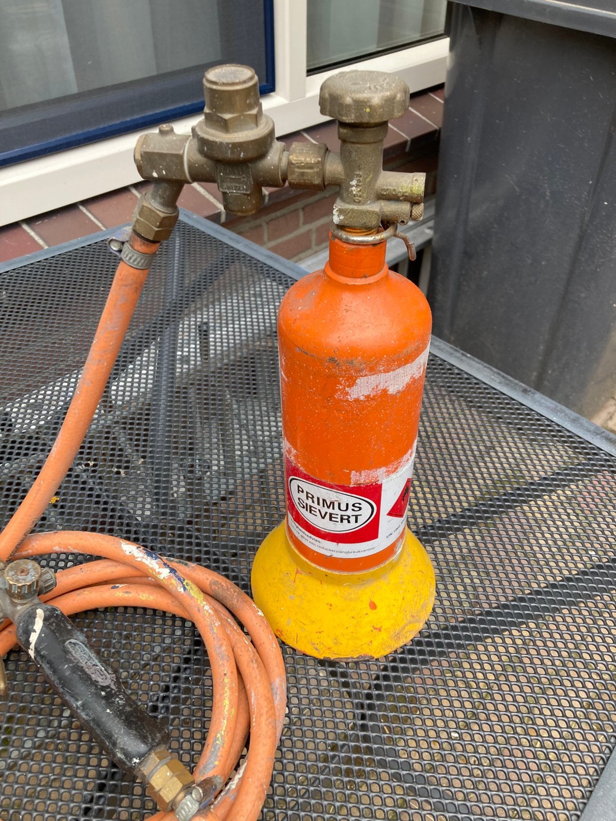 Gasbrander brander schilder, Ophalen of Verzenden, Gebruikt, Overige typen