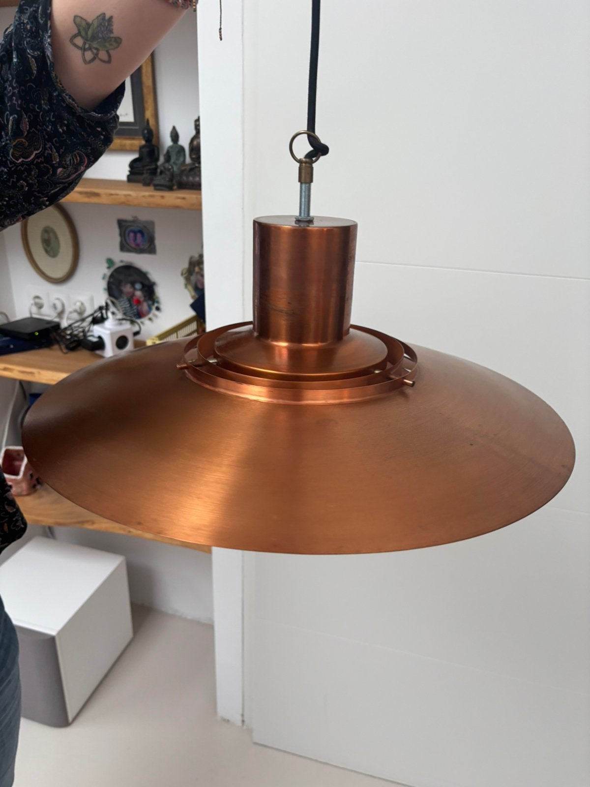 Deense vintage lamp P376 van Kastholm & Fabricus, Ophalen, Gebruikt, Metaal, Vintage, Deens