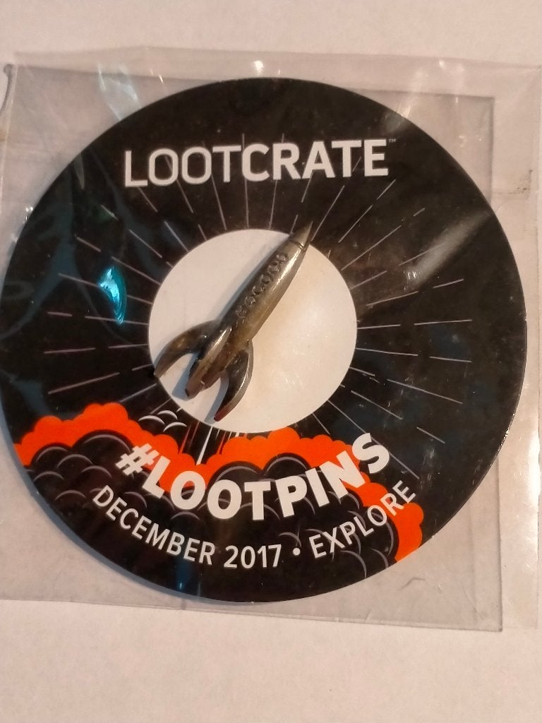 Lootcrate Lootpins raket pin logo december 2017 - explore, Ophalen of Verzenden, Zo goed als nieuw