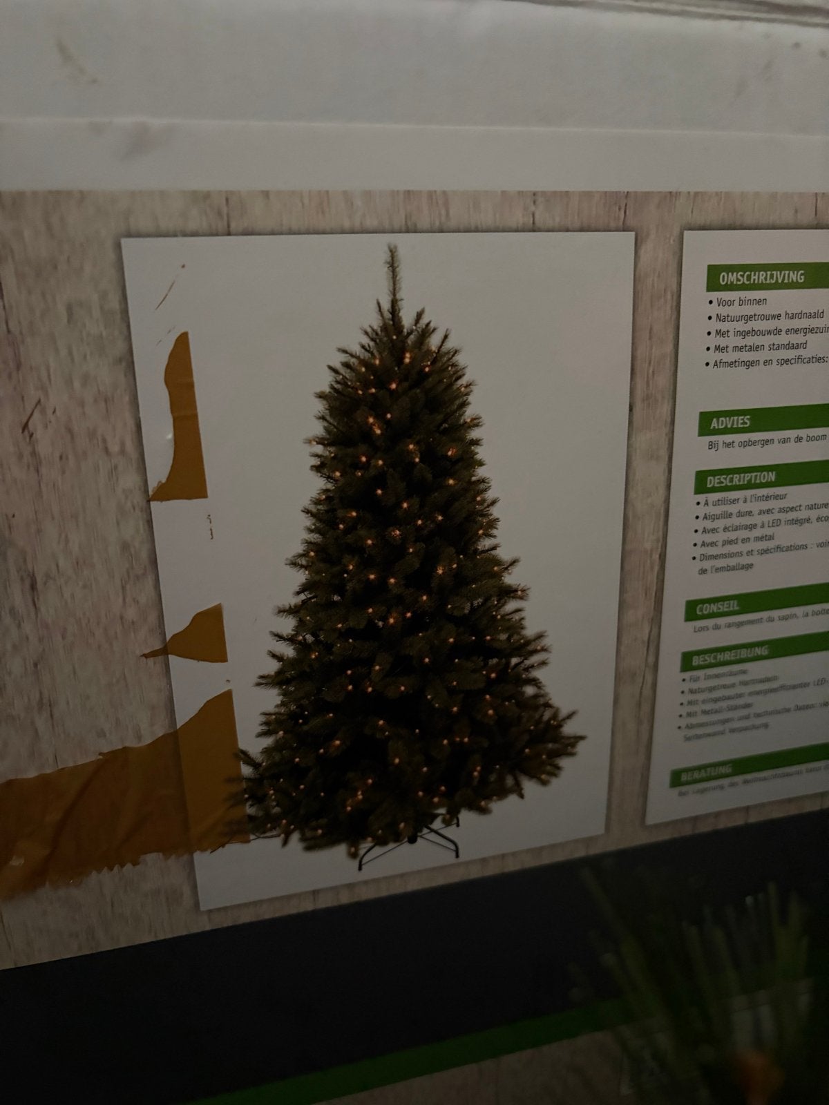 Kerstboom met verlichting, Ophalen, Gebruikt