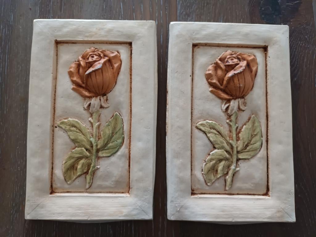 Wanddecoratie bloem, roos, Ophalen, Gebruikt