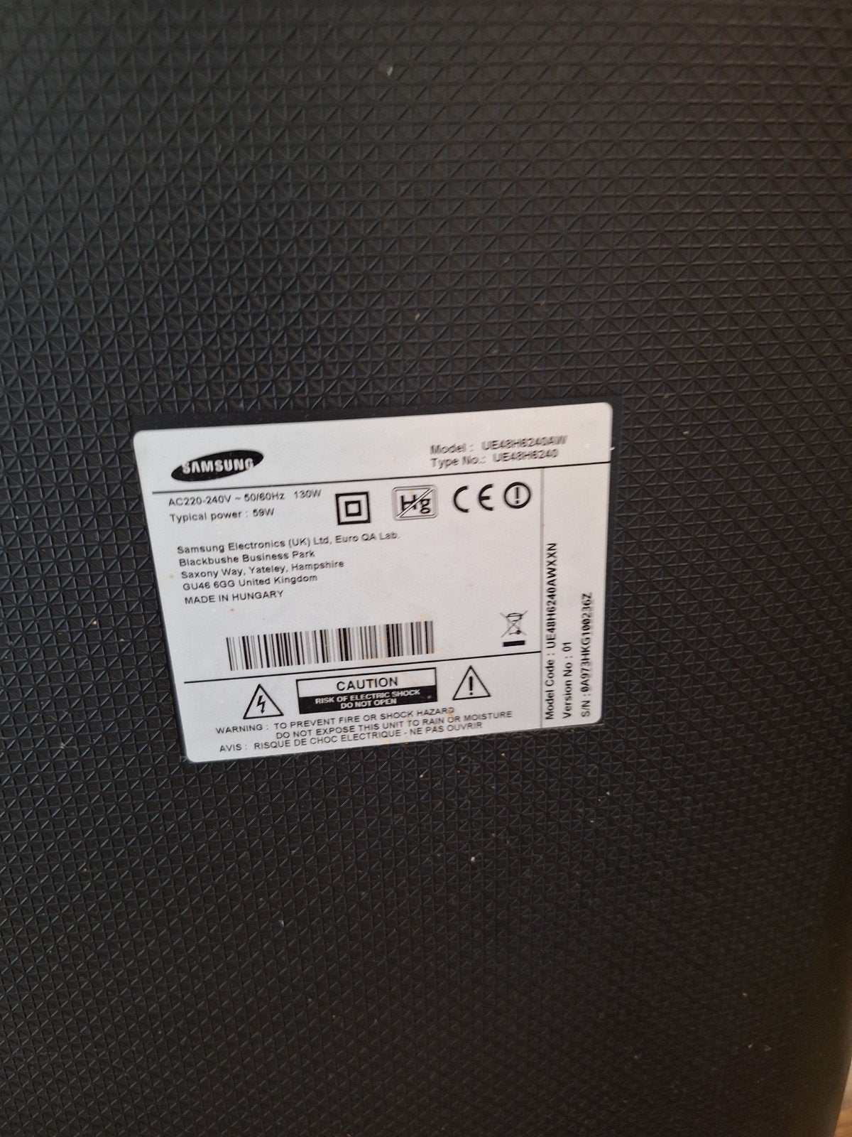 Samsung UE48H6240AW TV met afstandsbediening, Ophalen, 100 Hz, Samsung, 100 cm of meer