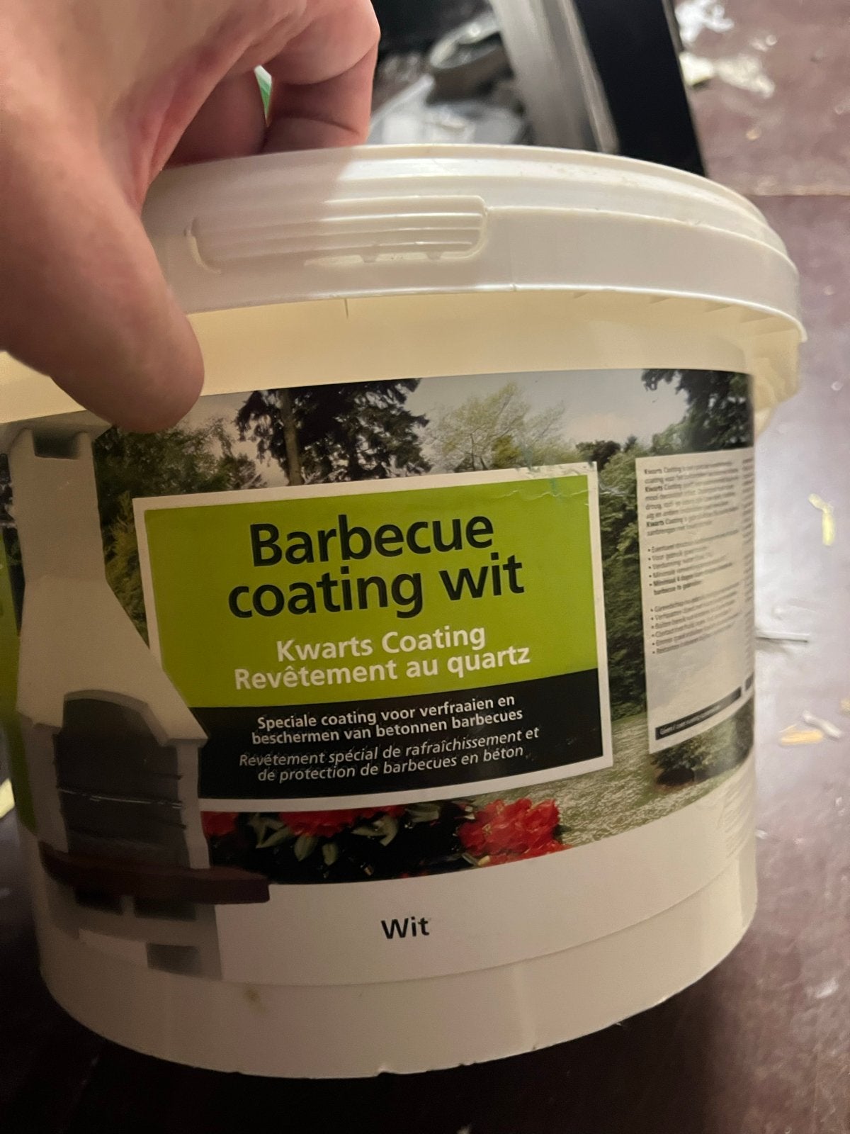 Ongeopende BBQ coating wit - 8 kg, Ophalen, Nieuw