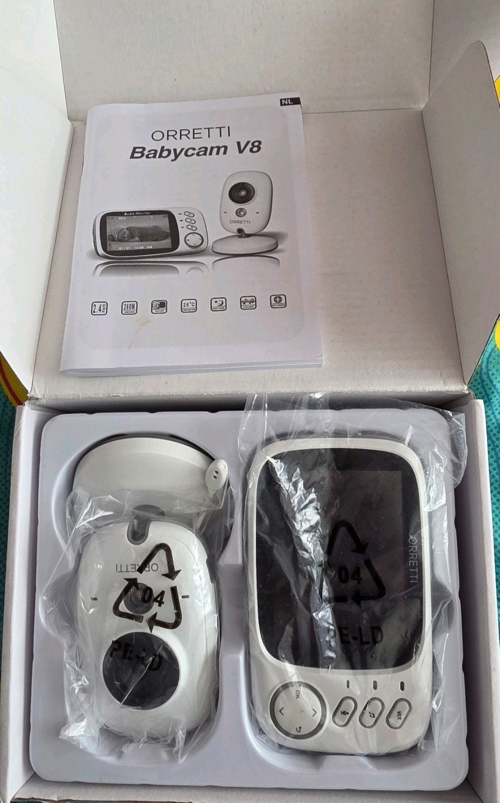 ORRETTI Babycam V8 Babyfoon met Camera, Ophalen of Verzenden, Zo goed als nieuw, 250 meter of meer, Camera