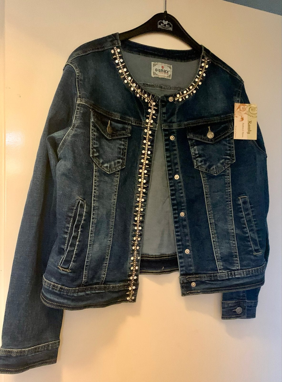 G-Smack spijkerjasje met versiering, Ophalen of Verzenden, Nieuw, Maat 38/40 (M), Blauw