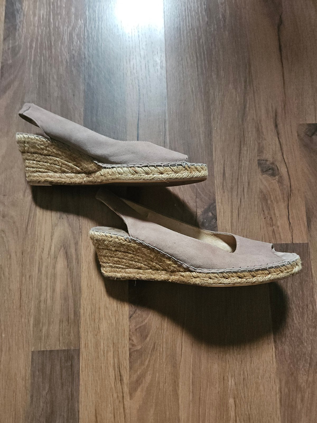 Fred de la Bretonniere slingbacks taupe, nieuwe zolen, mt 40, Fred de la Bretoniere, Beige, Gedragen, Sandalen of Muiltjes
