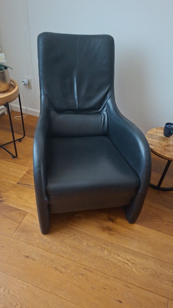 Leren fauteuil, Ophalen, Gebruikt, Minder dan 75 cm, Leer
