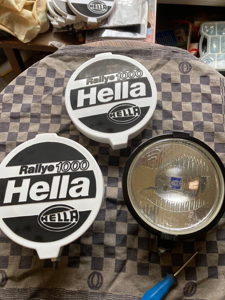Oldtimer 2 Hella verstralers met covers type Rallye 1000, Auto-onderdelen, Ophalen of Verzenden, Gebruikt