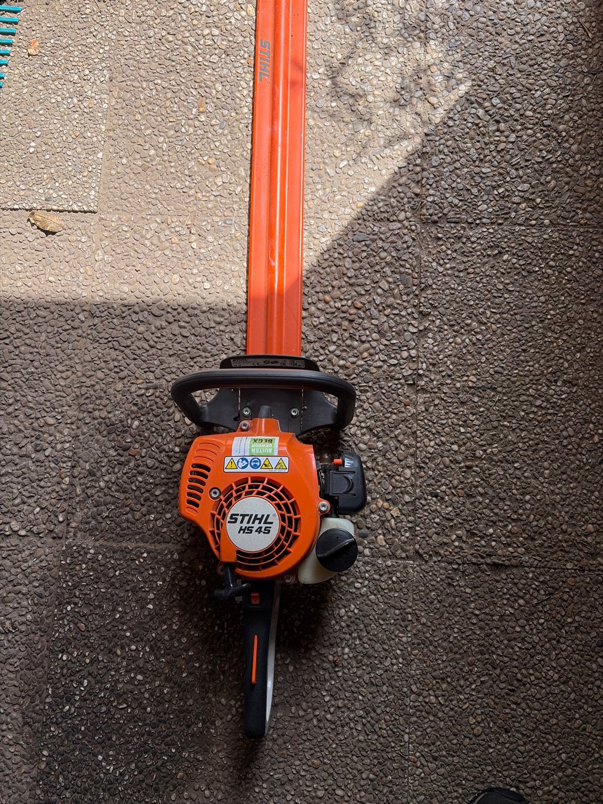 Stihl HS 45 Heggenschaar - Benzine, Ophalen of Verzenden, Gebruikt, Benzine