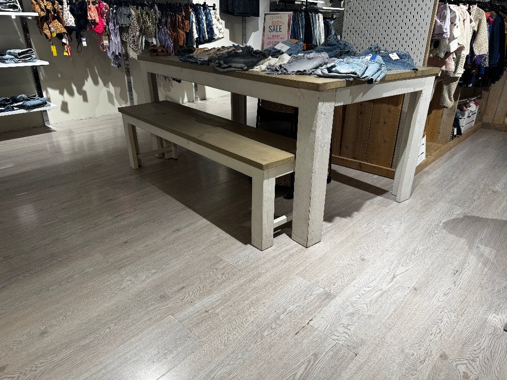 eettafel tafel met bankje bijpassende bank, Huis en Inrichting, Ophalen, Gebruikt, 50 tot 100 cm, Vijf personen of meer